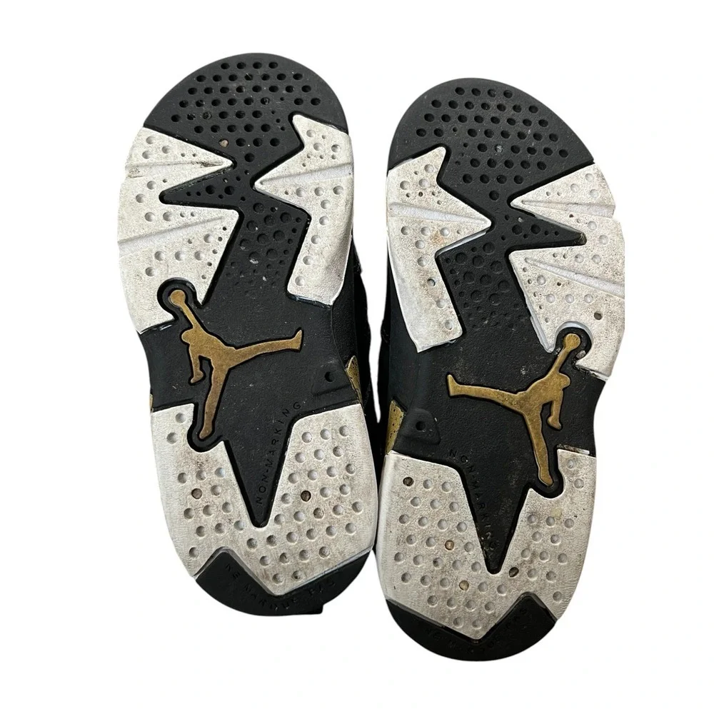 Jordan Black Metallic Gold Toddler Sneakers 555330-031 - Size 9C